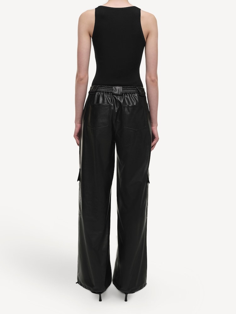 Simkhai Black Beatriz Wide Leg Cargo Trousers - Image 2 of 6