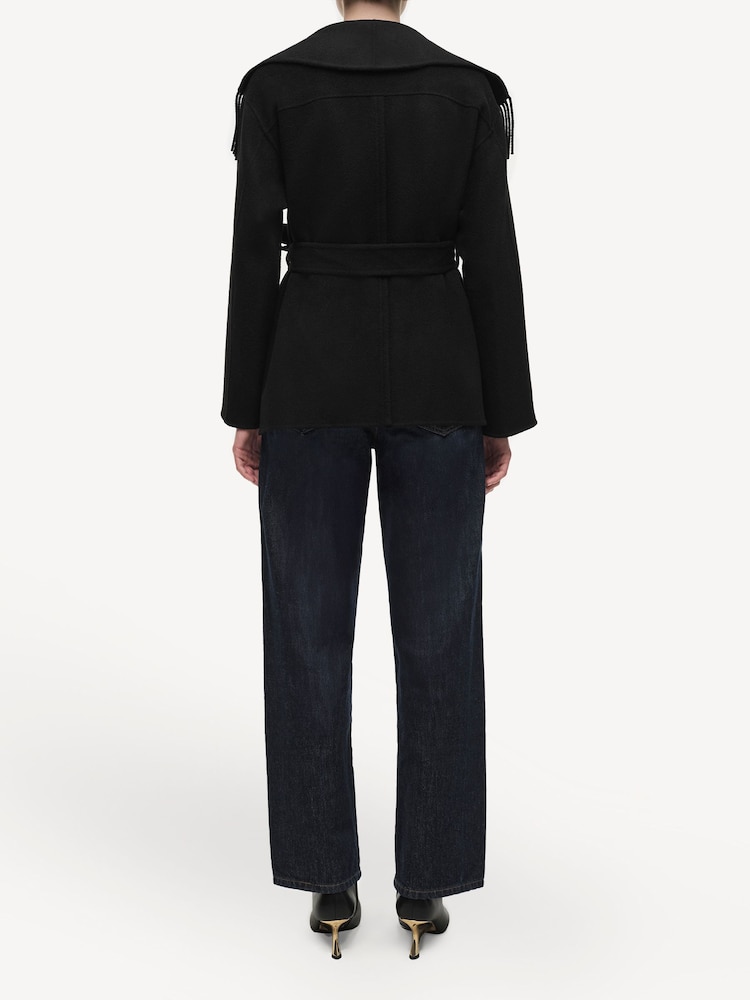 Simkhai Black Rowen Wool Fringe Jacket - Image 2 of 5