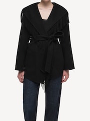 Simkhai Black Rowen Wool Fringe Jacket - Image 5 of 5