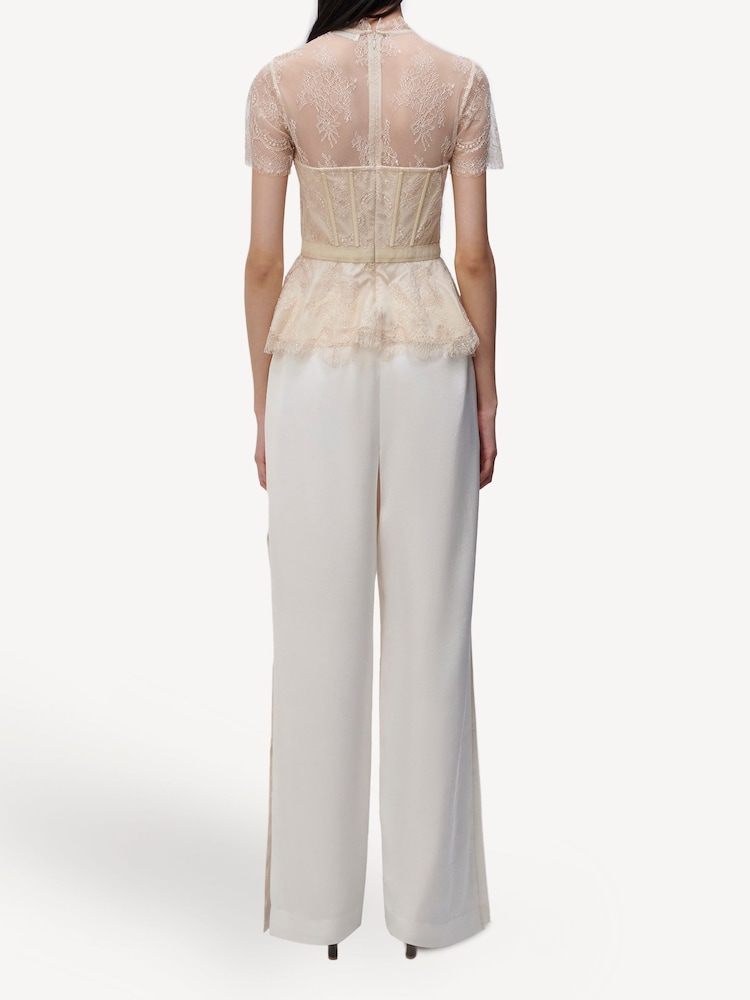 Simkhai Champagne Kehlani Lace Bustier Top - Image 2 of 7 Simkhai Champagne Kehlani Lace Bustier Top - Image 2 of 7