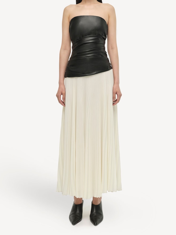 Simkhai Black Arie Strapless Bustier Midi Dress - Image 1 of 5