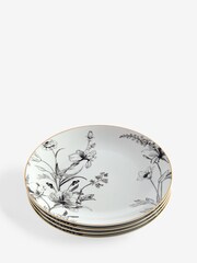 Lipsy Set of 4 White Floral Dinner Plates - Image 1 of 3