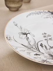 Lipsy Set of 4 White Floral Dinner Plates - Image 3 of 3
