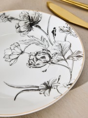 Lipsy Set of 4 White Floral Side Plates - Image 3 of 3