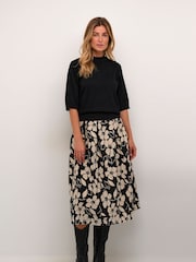 Cream Regular Fit CRShimra Metalic Knit Black Blouse - Image 3 of 6