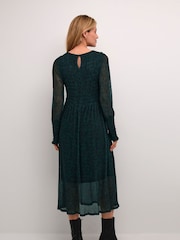 Cream Green CRMaggi Smock Chiffon Long Sleeve Dress - Image 2 of 5