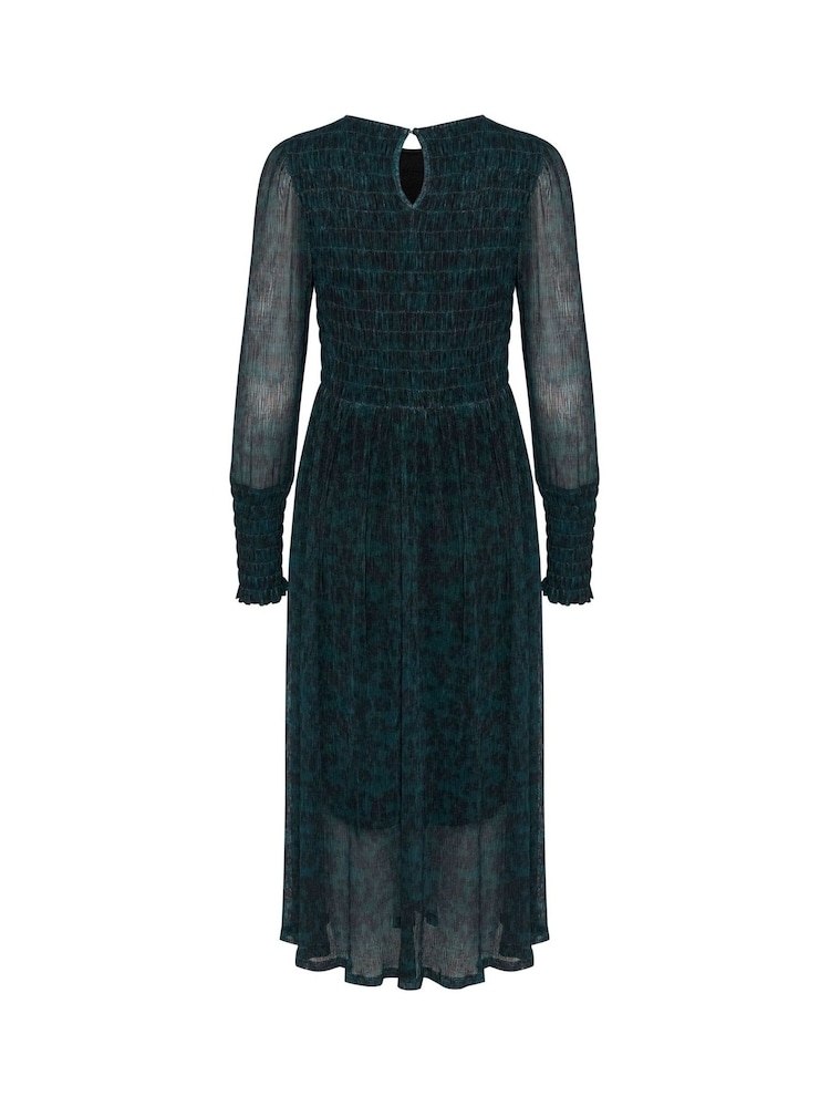 Cream Green CRMaggi Smock Chiffon Long Sleeve Dress - Image 5 of 5