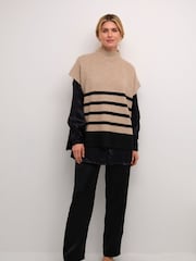 Cream Loose Fit CRStari Slipover Turtleneck Black Jumper - Image 1 of 6
