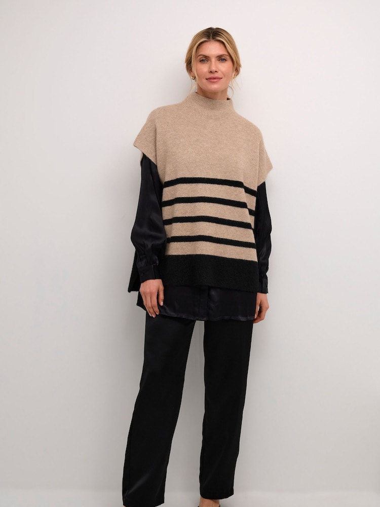 Cream Loose Fit CRStari Slipover Turtleneck Black Jumper - Image 1 of 6