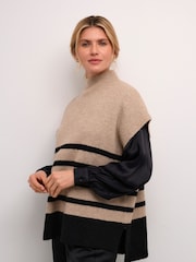 Cream Loose Fit CRStari Slipover Turtleneck Black Jumper - Image 3 of 6