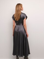 Cream Grey CRLoretta Short Sleeve Wrap Dress - Image 2 of 5