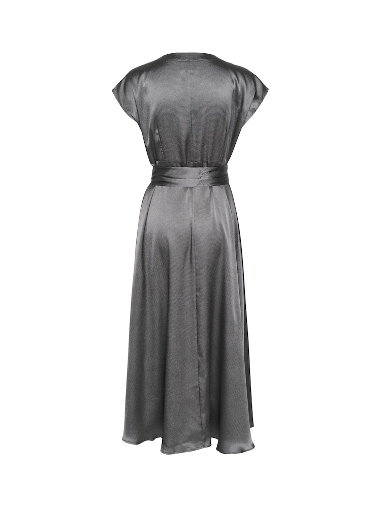 Cream Grey CRLoretta Short Sleeve Wrap Dress - Image 5 of 5