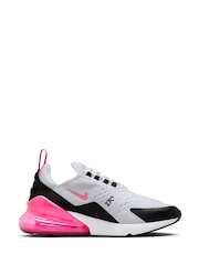 Nike White/Pink Air Max 270 Trainers - Image 1 of 11