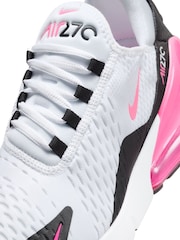 Nike White/Pink Air Max 270 Trainers - Image 10 of 11