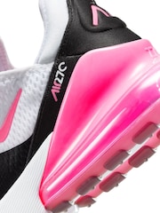 Nike White/Pink Air Max 270 Trainers - Image 11 of 11
