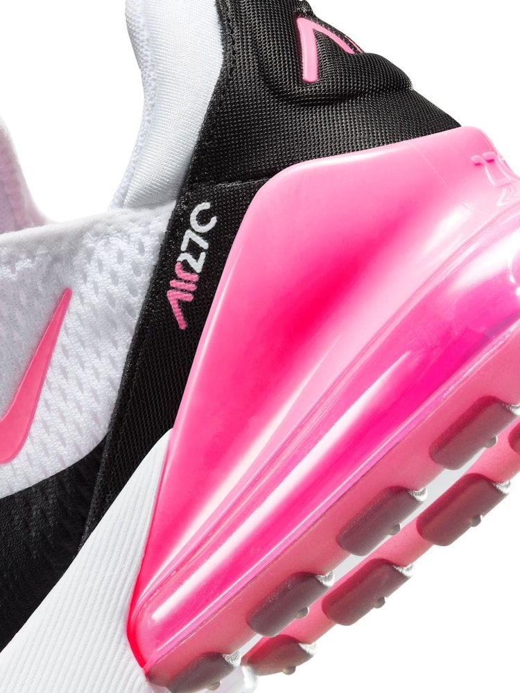 Nike White/Pink Air Max 270 Trainers - Image 11 of 11