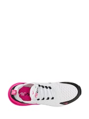 Nike White/Pink Air Max 270 Trainers - Image 8 of 11