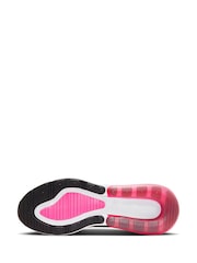 Nike White/Pink Air Max 270 Trainers - Image 9 of 11