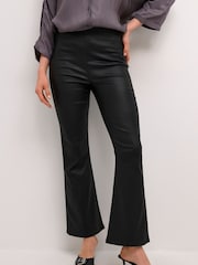 Cream CRTania Cropped Flared Black Trousers - Image 1 of 6