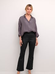 Cream CRTania Cropped Flared Black Trousers - Image 3 of 6