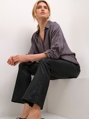 Cream CRTania Cropped Flared Black Trousers - Image 4 of 6