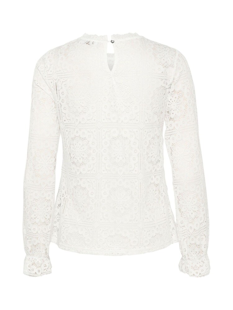 Cream Crtiley Lace Long Sleeve White Blouse - Image 6 of 6 Cream Crtiley Lace Long Sleeve White Blouse - Image 6 of 6