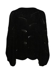 Cream Loose Fit CRMistletoe Slash Neck Black Poncho - Image 6 of 6