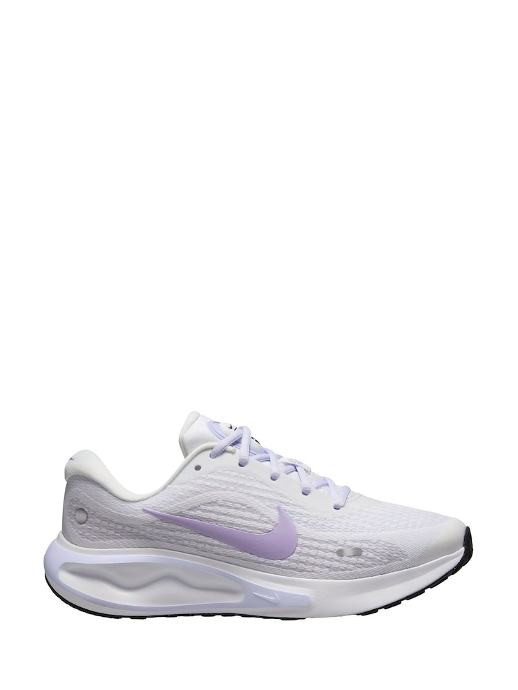 Nike White/Purple Journey Run Road Running Trainers - Image 1 of 5