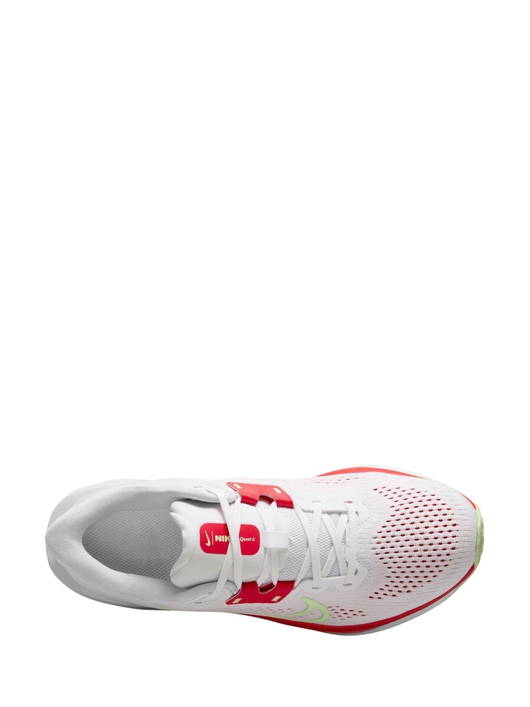 Nike White Quest 6 Road Running Trainers - Image 7 of 11