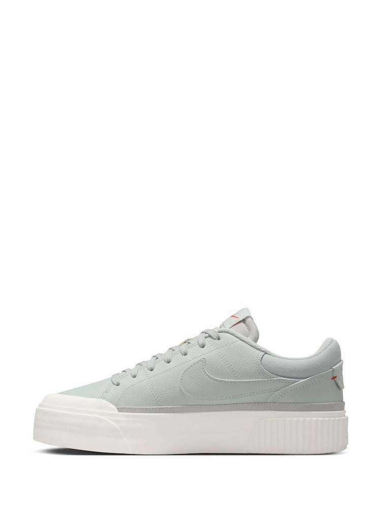 Nike Grey Court Legacy Lift Platform Trainers - Image 2 of 9