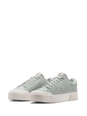 Nike Grey Court Legacy Lift Platform Trainers - Image 3 of 9