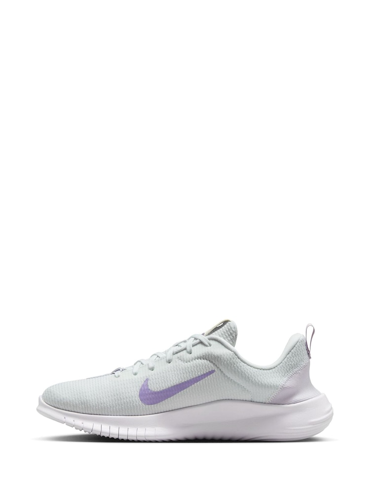 Nike White/Purple Flex Experience Run 12 Road Running Trainers - Image 2 of 9