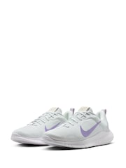 Nike White/Purple Flex Experience Run 12 Road Running Trainers - Image 3 of 9