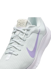 Nike White/Purple Flex Experience Run 12 Road Running Trainers - Image 8 of 9