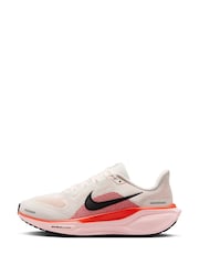 Nike White/Coral Pegasus 41 Road Running Trainers - Image 2 of 11