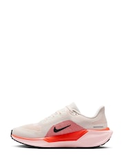 Nike White/Coral Pegasus 41 Road Running Trainers - Image 4 of 11