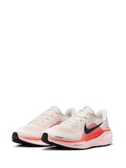 Nike White/Coral Pegasus 41 Road Running Trainers - Image 5 of 11
