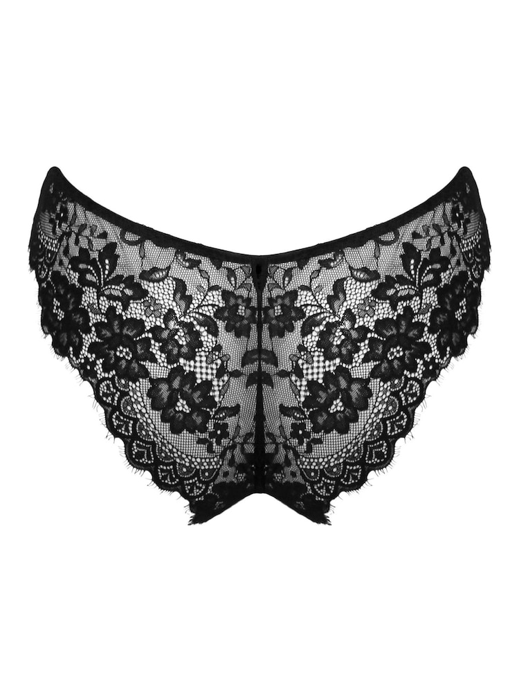 Pour Moi Black India Wild At Heart Brazilan Knickers - Image 4 of 4 Pour Moi Black India Wild At Heart Brazilan Knickers - Image 4 of 4