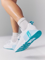Nike White Teal Free Metcon 6 Training Trainers - Image 1 of 15