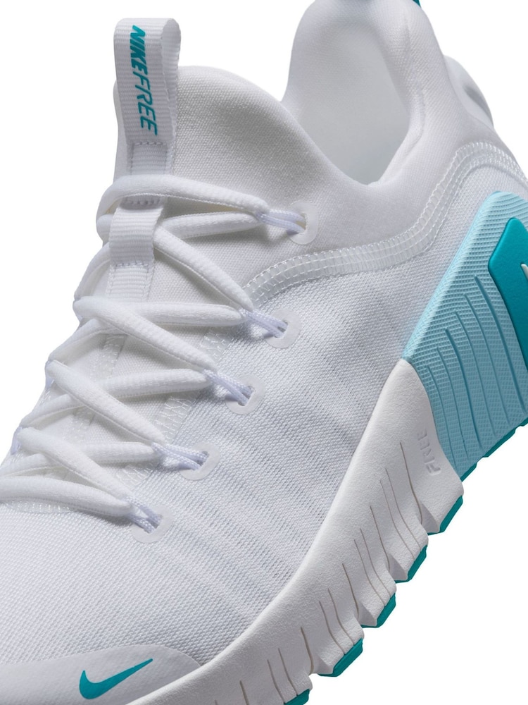 Nike White Teal Free Metcon 6 Training Trainers - Image 13 of 15
