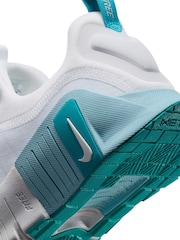 Nike White Teal Free Metcon 6 Training Trainers - Image 14 of 15
