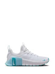 Nike White Teal Free Metcon 6 Training Trainers - Image 4 of 15