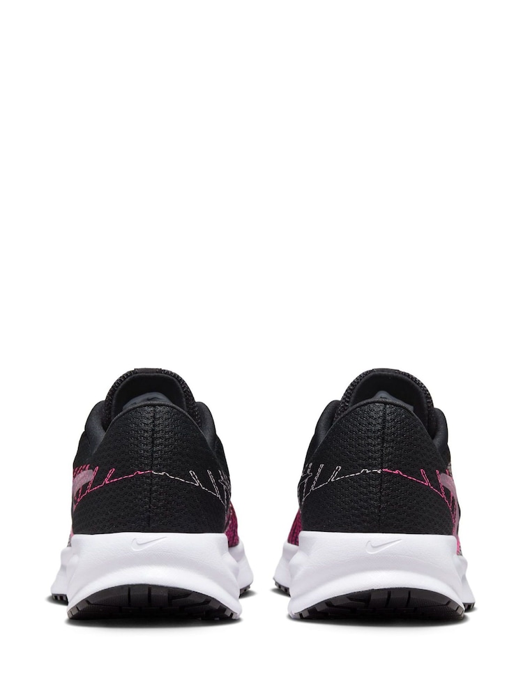 Nike Black/Pink Run Defy Road Running Trainers - Image 8 of 12