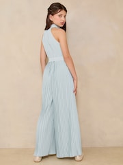 Lipsy Blue Halter Embellished Occasion Jumpsuit (5-16yrs) - Image 4 of 4
