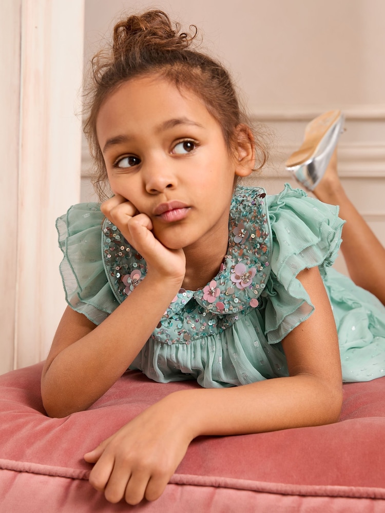 Vestido de lentejuelas con cuello para ocasiones especiales de Love & Roses (3-12 años) - Imagen 4 de 4 Vestido de lentejuelas con cuello para ocasiones especiales de Love & Roses (3-12 años) - Imagen 4 de 4
