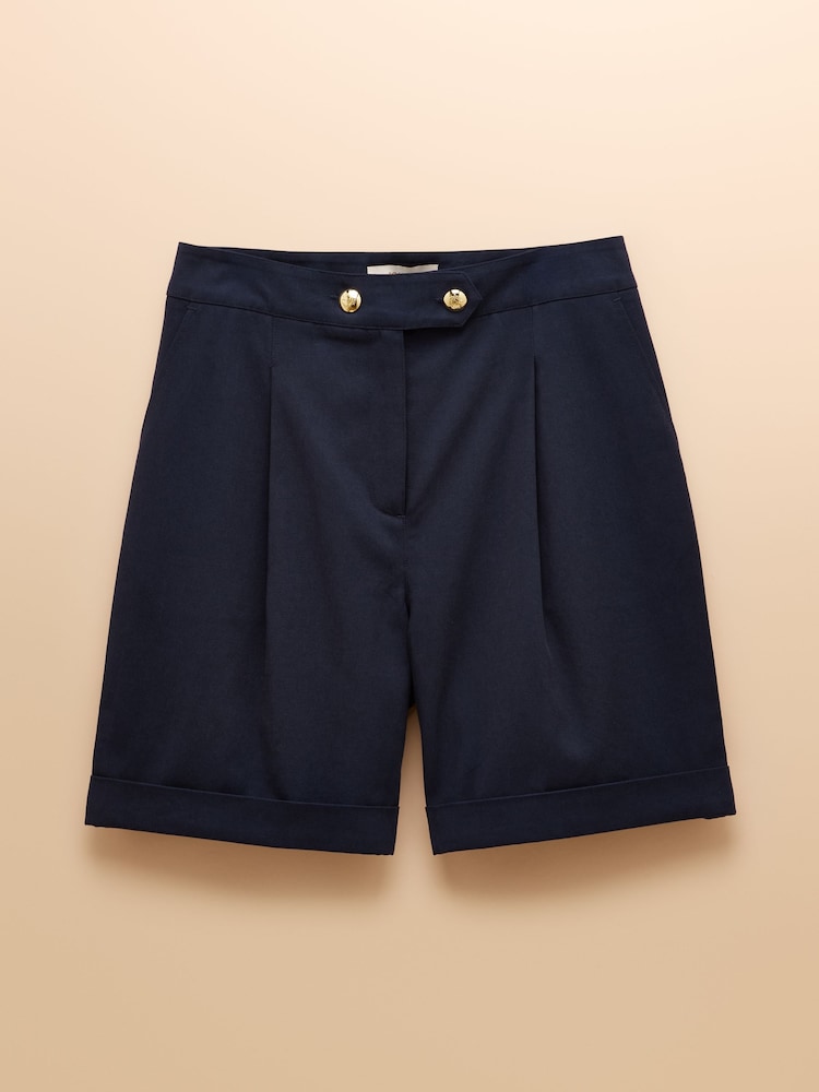 Joules Bay Navy Tailored Long Shorts - Image 7 of 7