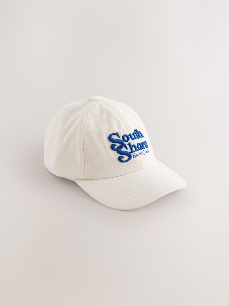 Ecru Slogan Baseball Cap (1-16yrs) - Image 1 of 3