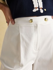 Joules Bay White Tailored Long Shorts - Image 3 of 7