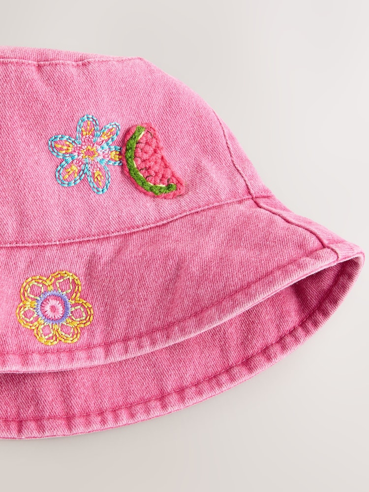 Denim Pink Denim Bucket Hat (3mths-16yrs) - Image 2 of 3