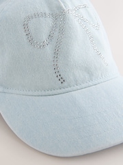 Azul - Gorra de béisbol de denim de algodón 100% (3 meses-16 años) - Imagen 2 de 3